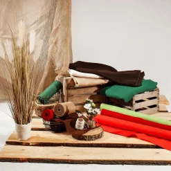 New DecoWoerner Rupfen Jute, 160 Cm Breit, Hell grün