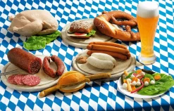 New DecoWoerner Salami Aufschnitt Lebensmittel-Attrappe, 3 Stück rot