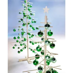 New DecoWoerner Salbeie, Matte Weihnachtskugeln Aus Schwer Entflammbarem Kunststoff, 6 Cm Ø – 24 Stück grün