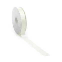 Best DecoWoerner Satinband, 25 Mm X 25m Creme weiß