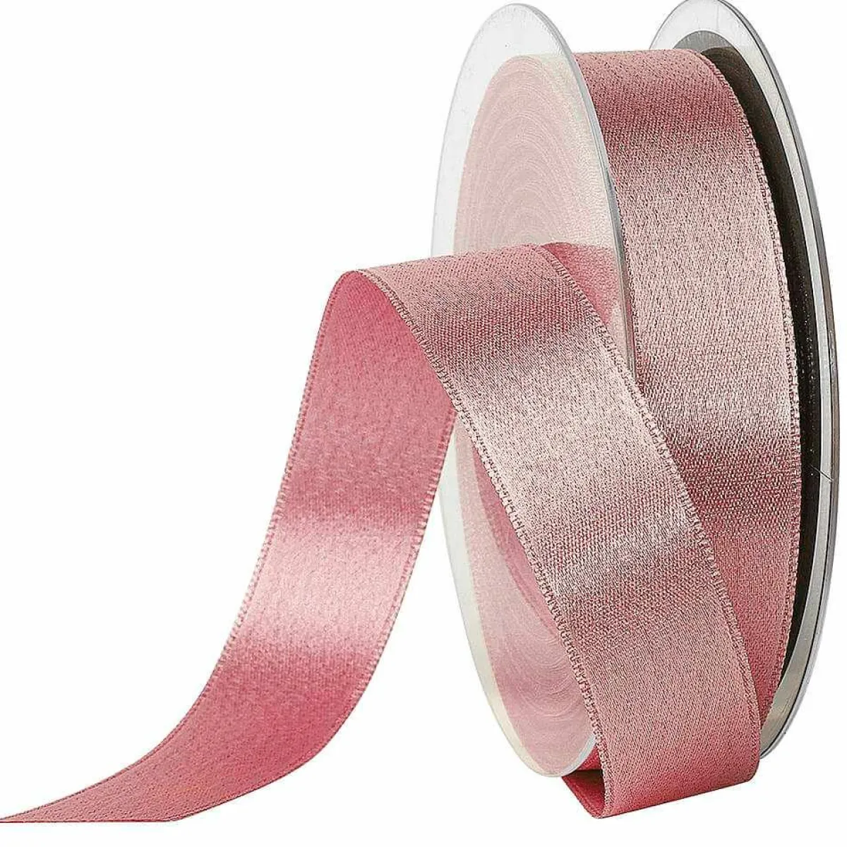 Clearance DecoWoerner Satinband Glitter, 25 Mm, 20 M, rosa