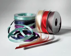 Outlet DecoWoerner Satinband Glitter, 25 Mm, 20 M, Mint grün