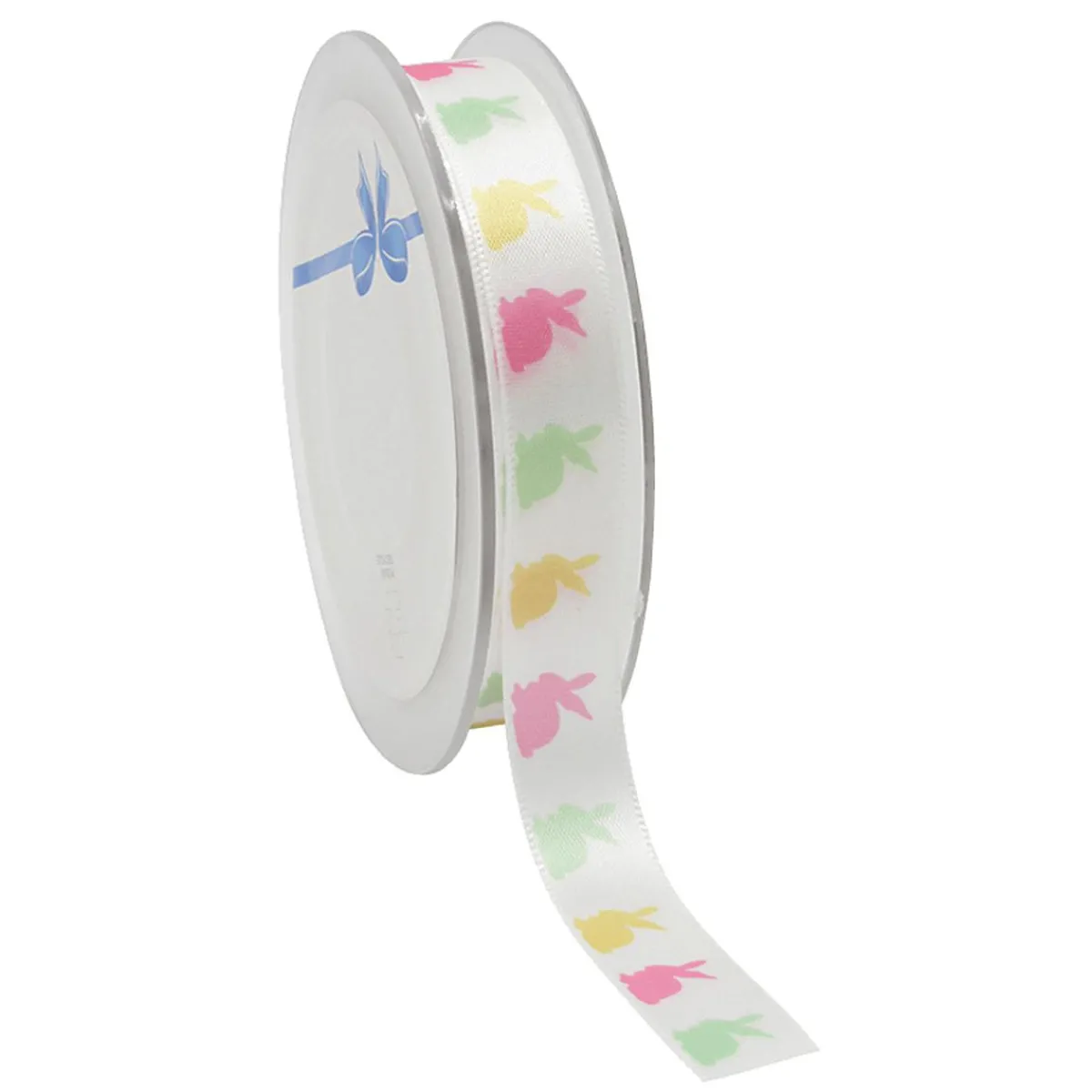 Best DecoWoerner Satinband Osterhase 15 Mm / 25 M mehrfarbig