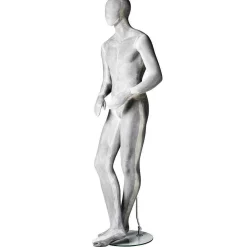 Outlet DecoWoerner Schaufensterpuppe Mann SCULPTURE Bein überkreuzt Beton-Optik mehrfarbig