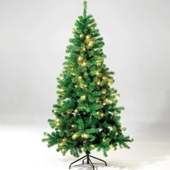 DecoWoerner Schmaler, Künstlicher Weihnachtsbaum Mit LED 180 Cm grün