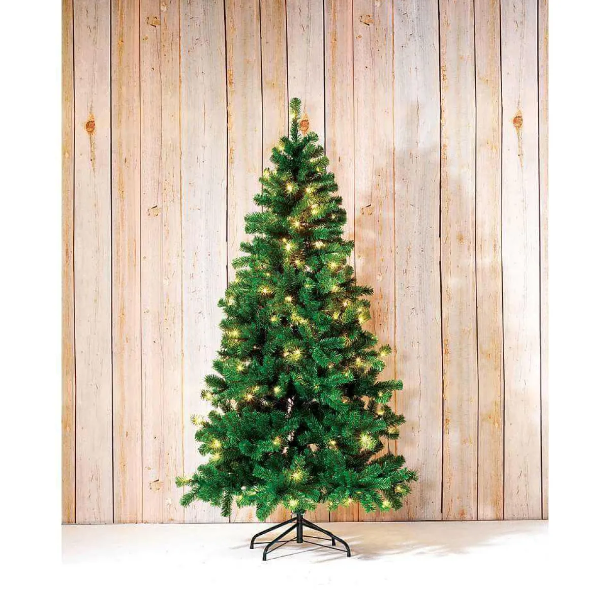 DecoWoerner Schmaler, Künstlicher Weihnachtsbaum Mit LED 180 Cm grün