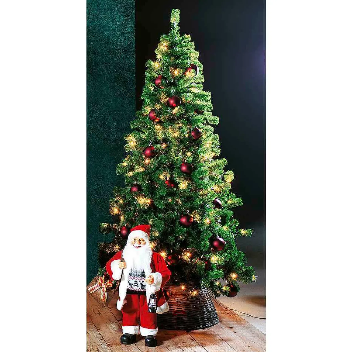 Sale DecoWoerner Schmaler, Künstlicher Weihnachtsbaum Mit LED 210 Cm grün