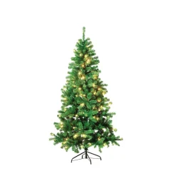 Discount DecoWoerner Schmaler, Künstlicher Weihnachtsbaum Mit LED 240 Cm grün