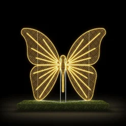 Best DecoWoerner Schmetterling Für Außen Warmweiß LED 255 X 310 Cm gold