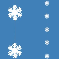 Best DecoWoerner Schneeflockengirlande Aus Filz, , 180 Cm weiß