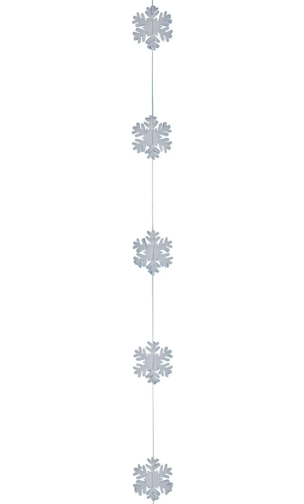 Best DecoWoerner Schneeflockengirlande Aus Filz, , 180 Cm weiß