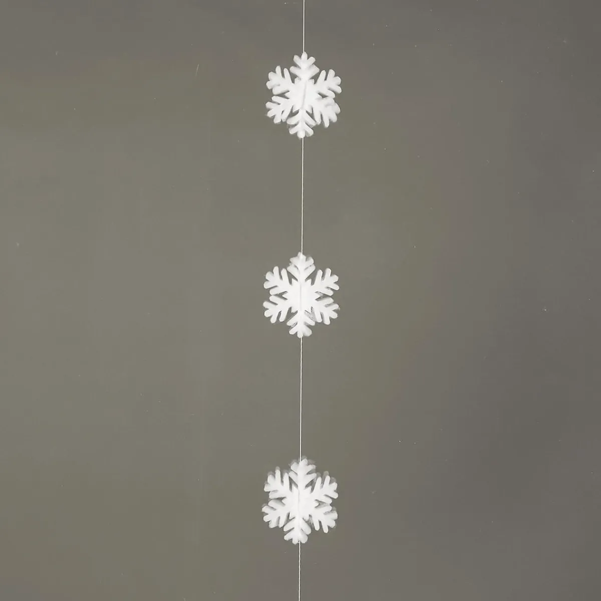 Best DecoWoerner Schneeflockengirlande Aus Filz, , 180 Cm weiß