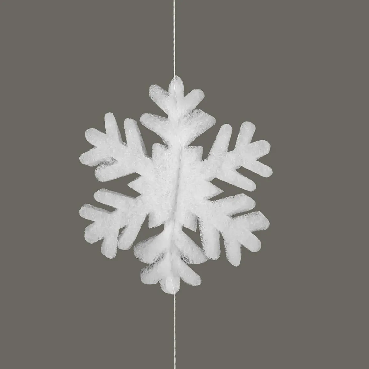 Best DecoWoerner Schneeflockengirlande Aus Filz, , 180 Cm weiß