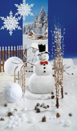 Sale DecoWoerner Schneemann, 120 Cm Hoch weiß