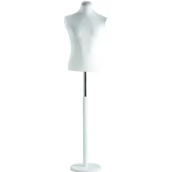 DecoWoerner Schneiderpuppe Männlich, Büste 65 Cm, weiß