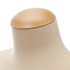 Sale DecoWoerner Schneiderpuppe Männlich Ecru Auf Hell Eiche-Dreibeinständer 148 - 178 Cm Hoch Beige