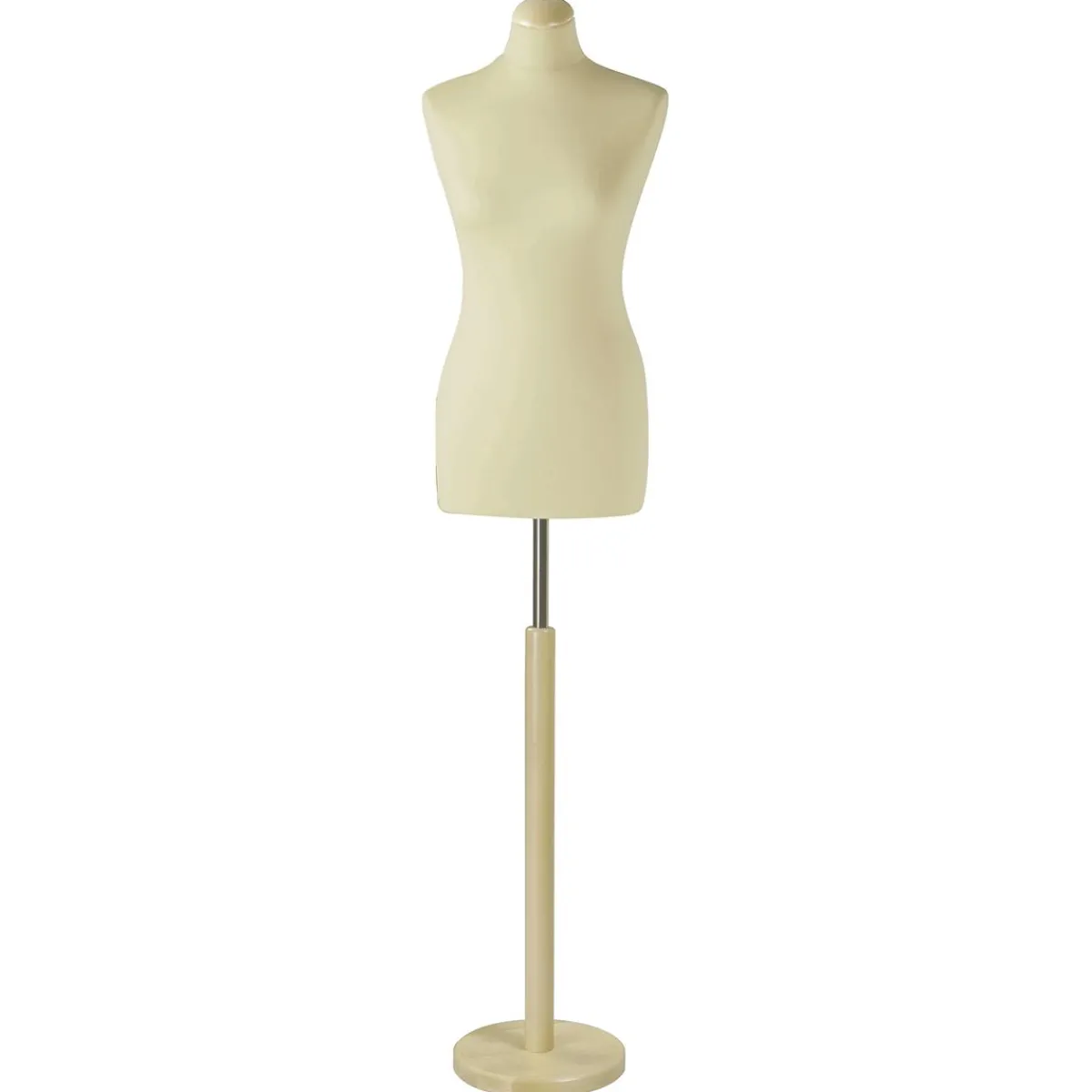 Online DecoWoerner Schneiderpuppe Weiblich, Büste 72 Cm, Ecru/eiche Hell weiß