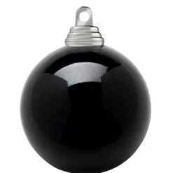 Hot DecoWoerner e, Glänzende Weihnachtskugeln Aus Schwer Entflammbarem Kunststoff, 6 Cm Ø – 24 Stück schwarz