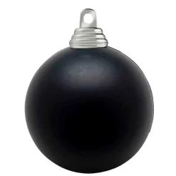 Hot DecoWoerner e, Matte Weihnachtskugeln Aus Schwer Entflammbarem Kunststoff, 6 Cm Ø – 24 Stück schwarz