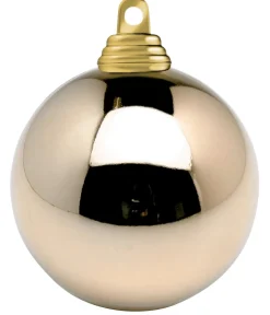 New DecoWoerner Schwer Entflammbare Weihnachtskugel Bronze 10 Cm Ø – 6 Stück braun