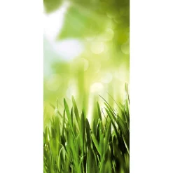 New DecoWoerner Schwer Entflammbarer Stoffbanner "Frühlingsgras" Aus Fahnenstoff 100 X 200 Cm grün