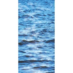 Best DecoWoerner Schwer Entflammbarer Stoffbanner "Wasser" Aus Fahnenstoff 100 X 200 Cm blau