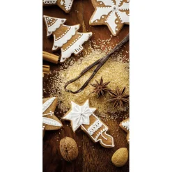 Sale DecoWoerner Schwer Entflammbarer Stoffbanner "Lebkuchen Und Gewürze" Aus Fahnenstoff 100 X 200 Cm braun