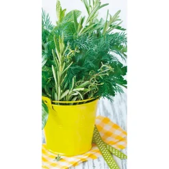 Discount DecoWoerner Schwer Entflammbarer Stoffbanner "Kräutertopf" Aus Fahnenstoff 100 X 200 Cm grün