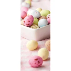 Clearance DecoWoerner Schwer Entflammbarer Stoffbanner „bunte Schokoladen-Ostereier“ Aus Fahnenstoff 75 X 180 Cm rosa