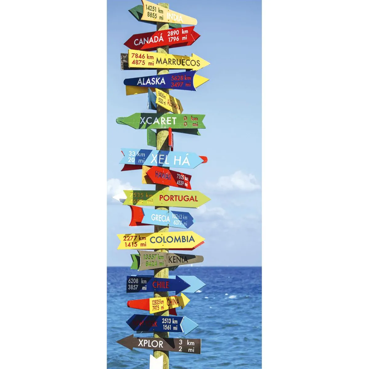 Discount DecoWoerner Schwer Entflammbarer Stoffbanner „Fernweh“ Aus Fahnenstoff 75 X 180 Cm blau