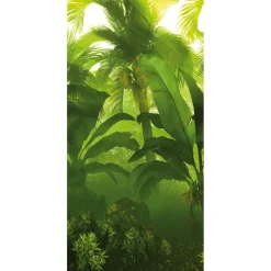 Sale DecoWoerner Schwer Entflammbarer Stoffbanner „Dschungel“ Aus Fahnenstoff 100 X 200 Cm grün