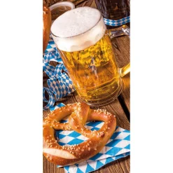 Discount DecoWoerner Schwer Entflammbarer Stoffbanner „Oktoberfest Mit Bier Und Brezel“ Aus Fahnenstoff 100 X 200 Cm braun