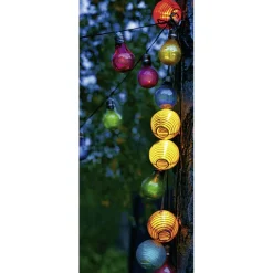 Discount DecoWoerner Schwer Entflammbarer Stoffbanner Bunte Lichterkette 75 X 180 Cm