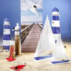Clearance DecoWoerner Schwer Entflammbarer Stoffbanner Holzsteg Zum Meer 75 X 180 Cm