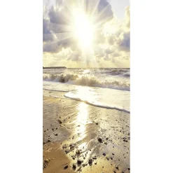 Discount DecoWoerner Schwer Entflammbarer Stoffbanner Meeresstrand 100 X 200 Cm