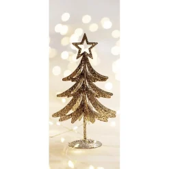 Outlet DecoWoerner Schwer Entflammbarer Stoffbanner "Glitzerbaum" 75 X 180 Cm