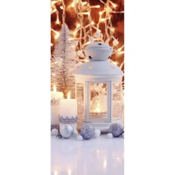 Outlet DecoWoerner Schwer Entflammbarer Stoffbanner "weiße Laterne" 75 X 180 Cm