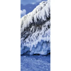 New DecoWoerner Schwer Entflammbarer Stoffbanner "Eiswasserfall" 75 X 180 Cm