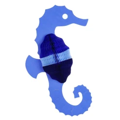 Best DecoWoerner Seepferdchen Aus Schwer Entflammbarem Wabenpapier Und Karton 54 Cm blau