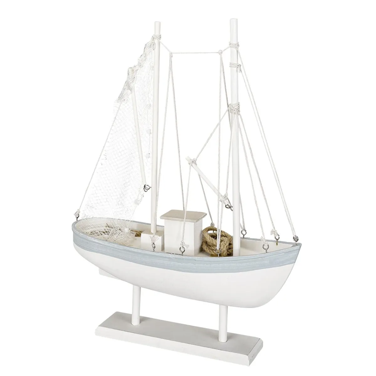 Clearance DecoWoerner Segelboot 60 Cm X 43 Cm X 14 Cm weiß