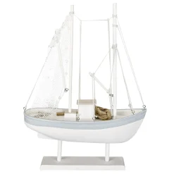 Clearance DecoWoerner Segelboot 60 Cm X 43 Cm X 14 Cm weiß