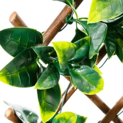 Outlet DecoWoerner Sichtschutz-Zaun-Element Mit Künstlichen en Blättern, Ausziehbar Bis 200 Cm grün