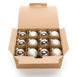 Clearance DecoWoerner ne Weihnachtskugeln Aus Glas 6 Cm Ø – 24 Stück silber