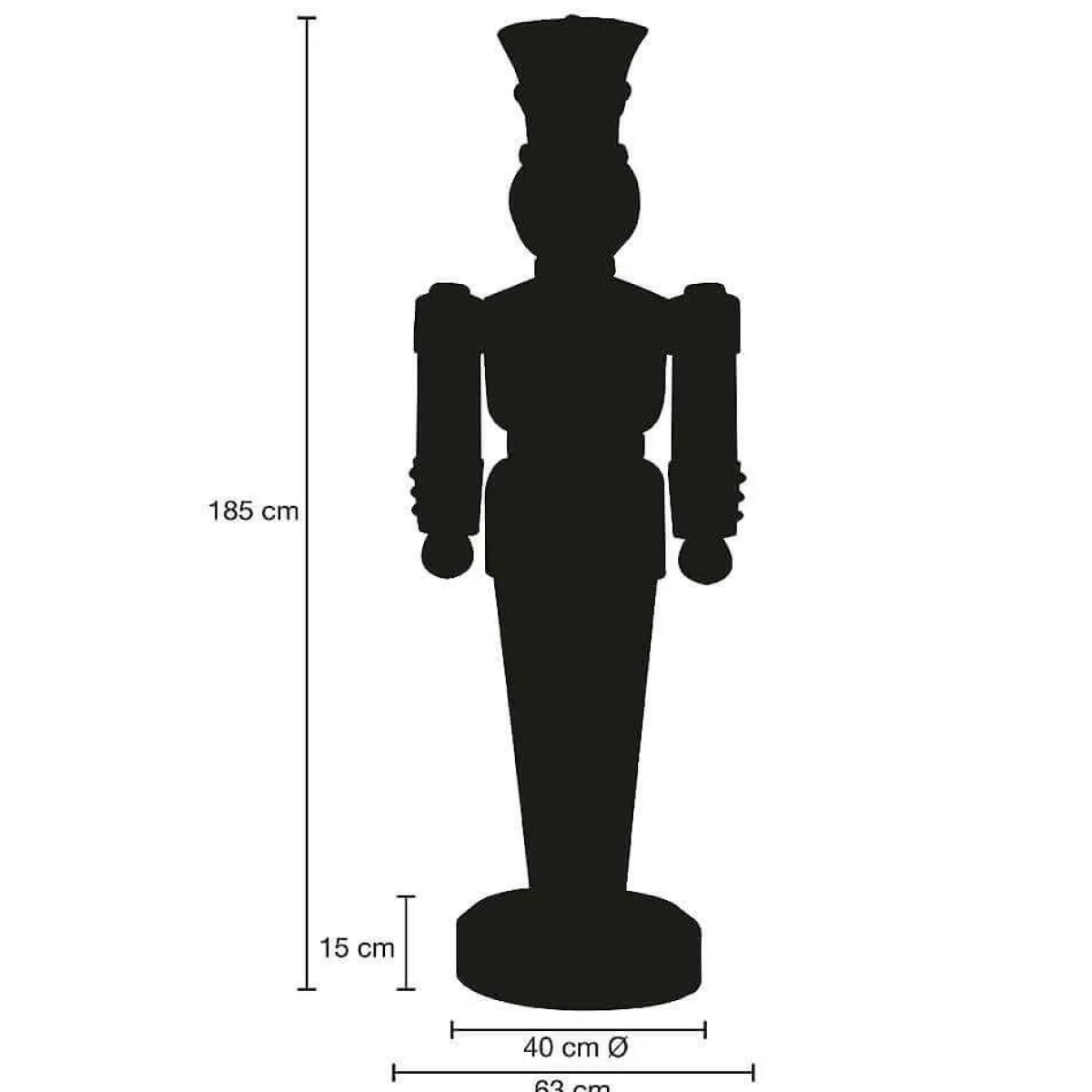DecoWoerner Soldat Figur 185 Cm, weiß