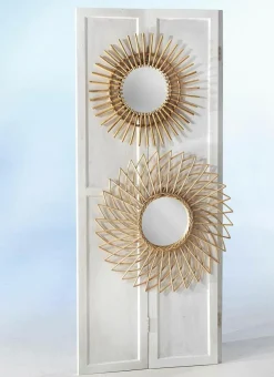 New DecoWoerner Spiegel "Rattan" braun