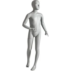 Clearance DecoWoerner Sport-Schaufensterpuppe Kind 8 Jahre – Rechtes Bein Angewinkelt Grau