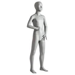 Discount DecoWoerner Sport-Schaufensterpuppe Kind 10 Jahre – Rechter Arm Angewinkelt Grau