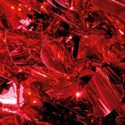 Best DecoWoerner Stanzoptikfolie Metallic 90 Cm Breit, rot