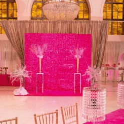 Clearance DecoWoerner Stanzoptikfolie Metallic 90 Cm Breit, Pink rosa