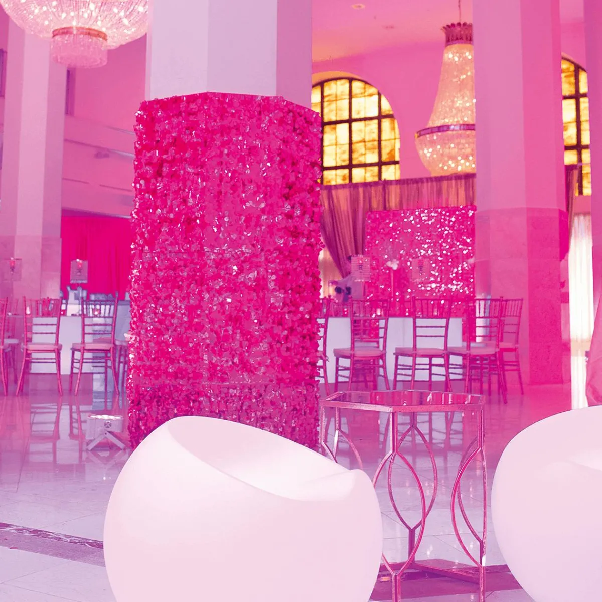 Clearance DecoWoerner Stanzoptikfolie Metallic 90 Cm Breit, Pink rosa